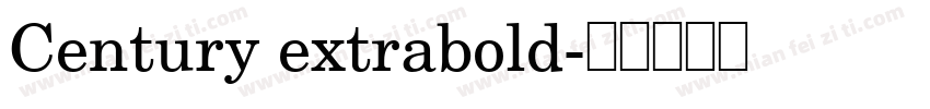 Century extrabold字体转换